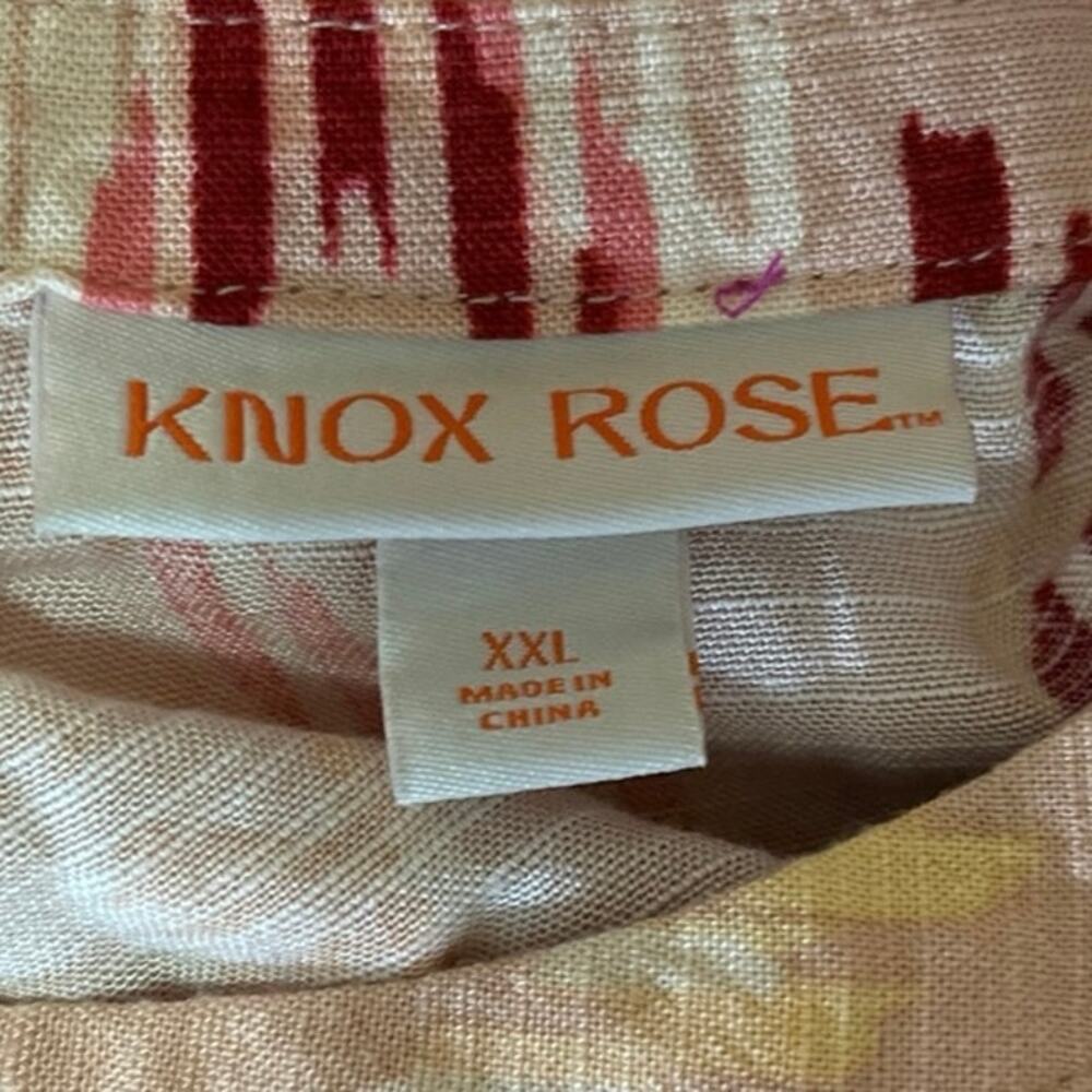 Knox Rose Orange Multicolor Tassel Tie Keyhole A Line Maxi Dress Size XXL - Picture 3 of 4